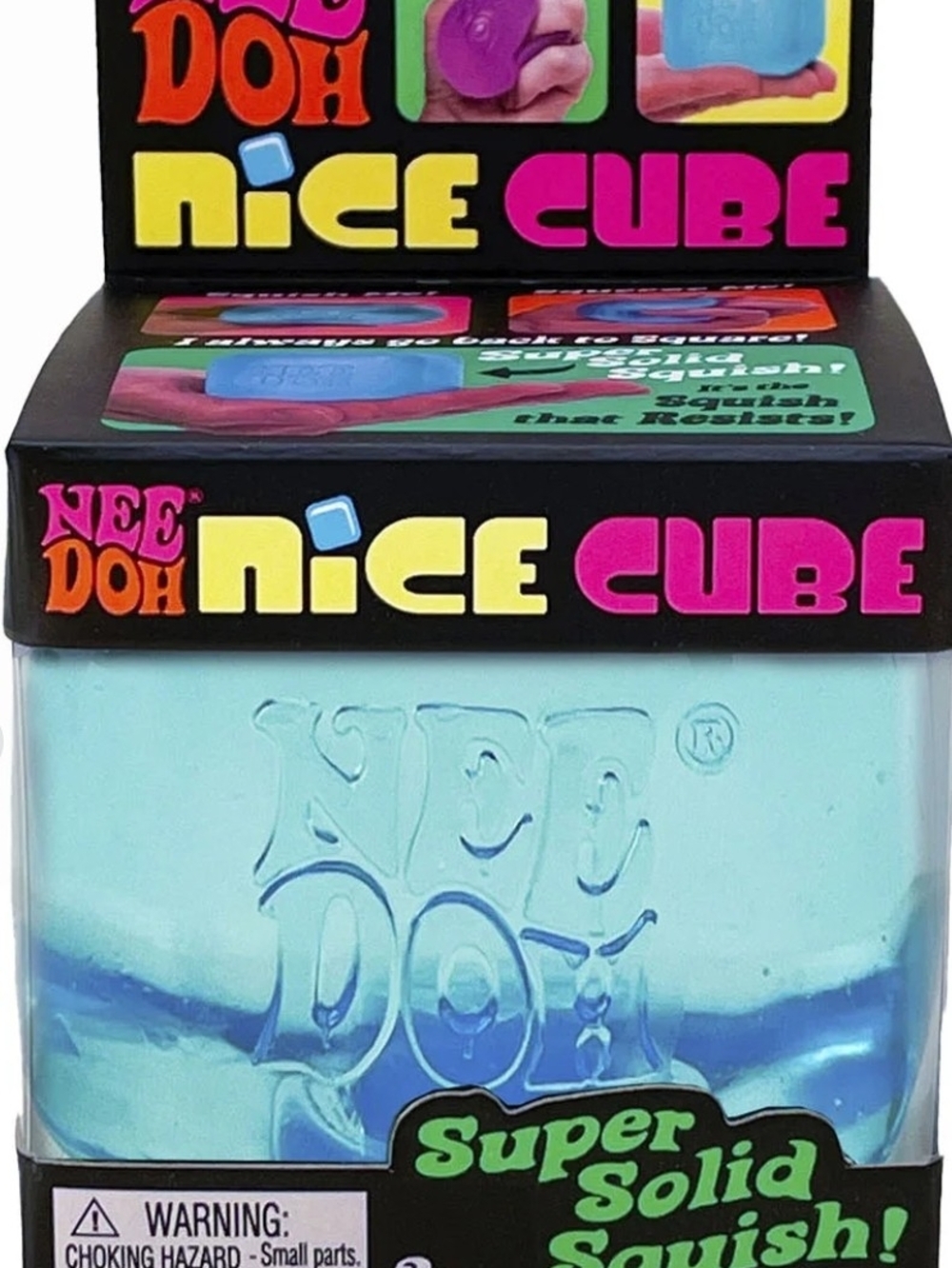 NeeDoh Nice Cube Super Solid Squish - Light Blue